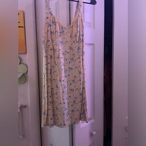 Yellow dress, floral, mini